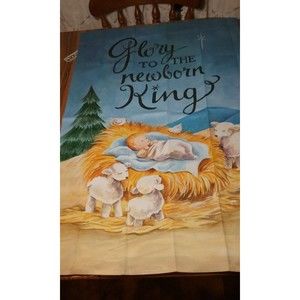 Glory To The Newborn King Doublesided Flag Trends by Carson Diane Kater